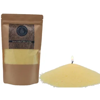 KERZENSAND inkl. 2 Dochte á 20cm - Palmwachs Wachsgranulat Kerzengranulat Kerze Wachs Teelicht - Universal einsetzbar - unvergleichbar Kreativ (vanille - 400g)