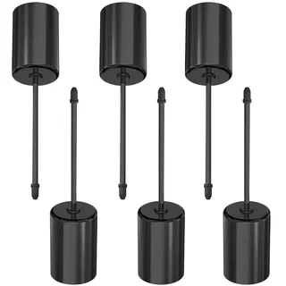 6 Stück Stabkerzenhalter Adventskranz Schwarz, Kerzenhalter Mit Dorn, Kerzenstecker für Stabkerzen, Metall Kerzenständer (Schwarz)
