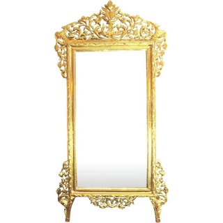 Casa Padrino Barockspiegel Riesiger Barock Spiegel Gold 220 x 120 cm - Edel & Prunkvoller Wandspiegel Shiny Gold
