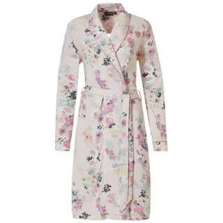 Pastunette Kimono Damen Kimono mit Blumen, Midi, Viskosemischung, Schalkragen, Gürtel, Blmen allover rosa