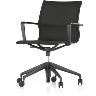 Vitra - Physix Studio Bürodrehstuhl, Bezug FleeceNet schwarz, Rahmen tiefschwarz, weiche Rollen