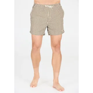 Virtus Badeshorts VIRTUS "Cullen", Herren, Gr. XL, EURO-Größen, braun (braun, weiß), Polyamid, gestreift, Badehosen, aus atmungsaktivem Material
