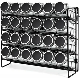 4-stufiges Gewürzregal Wand & Stehend Organizer für Küchen & Büro