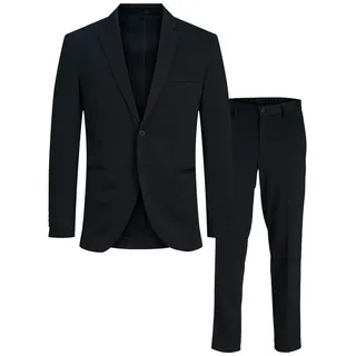 Jack & Jones Junior Anzug JJEJAXON sorgt für stylischen Look mit optimaler Passform (Set, 2-tlg) unifarben, modisch, slim fit, Jersey, Reverskragen blau 152