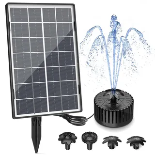 AISITIN 3,5W Solar Springbrunnen für Außen, Glas Solarbrunnen für Draussen