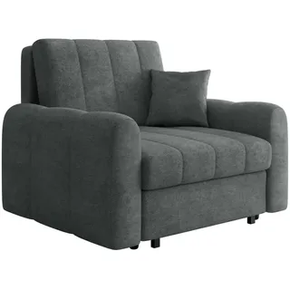 Mirjan24 Schlafsessel Viva Moon I Polyester 118 x 85 x 98 cm Grau mit Kissen