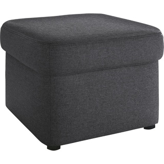 Polsterhocker DOMO COLLECTION "Sarafina" Hocker Gr. B/H/T: 61 cm x 40 cm x 61 cm, Struktur fein, grau Polsterhocker