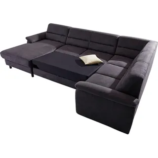 sit&more Wohnlandschaft Kunstleder U-Form 3-Sitzer Grau