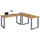 Holz Schreibtisch Lona U Alu Silber 50 cm