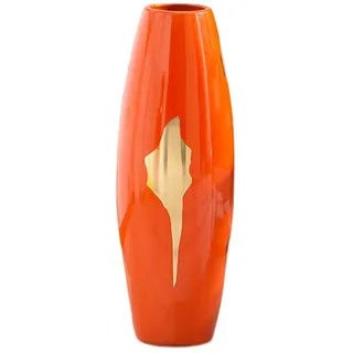ZGSSOPTU Orange Wohnzimmer Bodenvase TV Schrank Veranda Trockenblume Dekoration Ornamente (60 cm)