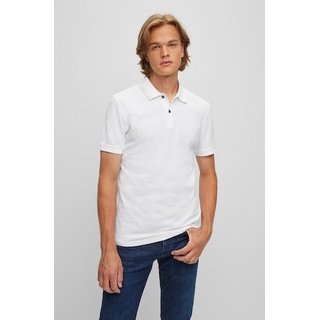 BOSS ORANGE Poloshirt Prime mit dezentem Logoschriftzug auf der Brust weiß S
