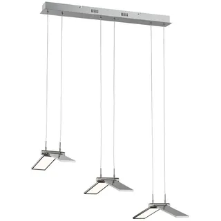Pendelleuchte Deckenlampe LED Esstischleuchte dimmbar Hängelampe, nickel matt,  26,5W 1700lm warmweiß, 70,5 x 35 x 150 cm