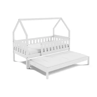 masseno Kinderbett BAMBINA 80 x 160 cm Kiefer massiv weiß