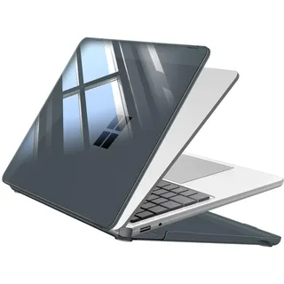 Fintie Hülle für Microsoft Surface Laptop 13 Zoll 2026 2025 Modell: 2095 | Surface Laptop 13 für den geschäftlichen Einsatz 2026, Ultradünne Hartschale Schutzhülle Snap Case (Kristall Schwarz)