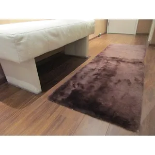 Reissner Lammfelle | FP-140-MOC | Hochwertiger Fell Teppich Bettvorleger Couchauflage | Echtes Merino Schaffell | rechteckig 140x60cm Mocca braun