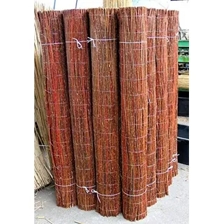 Lorek Weidenmatte natürlicher Sichtschutz Zaun Sichtschutzmatte Premium in 22 Größen (80 x 300 cm) · Weidenzaunmatte für Garten und Terrasse Balkon Sichtschutz Weidenzaun