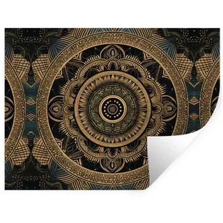 MuchoWow Wandsticker Mandala - Gold - Bohème - Luxus (1 St), Wandtattoo, Selbstklebend, Wohnzimmer, 40x30 cm bunt 40 cm x 30 cm x 0.1 cm