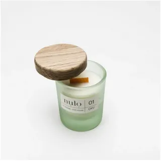 nụlọ Duftkerze 1 Oku 55g – Sandelholz, Zeder, Lavendel & Patchouli, Holzdocht