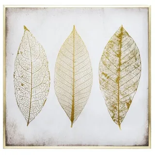 Atmosphera - Kunstdruck Goldene Blätter Gerahmt 58 × 58 Cm Créateur D'Intérieur