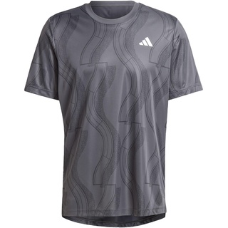 adidas Men's Club Tennis Graphic Tee T-Shirt, Carbon/Black, XL