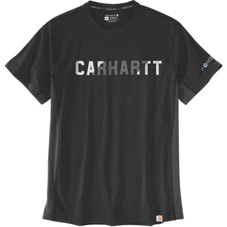 Carhartt Force Flex Block Logo T-Shirt, schwarz, Größe 2XL