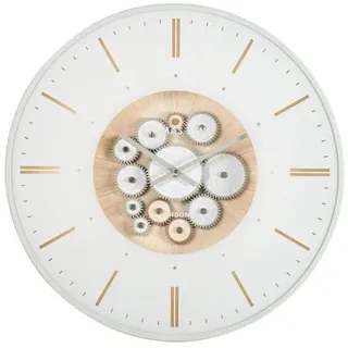 Natur24 Wanduhr Wanduhr Industrial 53x6 cm Weiß Beige beige