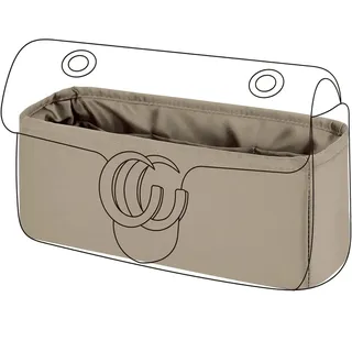 DGAZ Seide Handtasche Tasche Organizer für Gucci Marmont mini16/22/26/31 Taschen, Luxuriöser Handtaschen und Tote Tascheneinsatz, Simplicity Tasche in Tasche Organisator (Gris Tourterelle, 26)