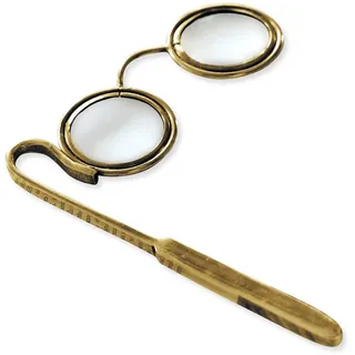 LOBERON Lupe Robert, messing | nostalgisches Design, Lesehilfe, Vintage-Look, Weihnachten, Geschenkidee, Messing, Glas