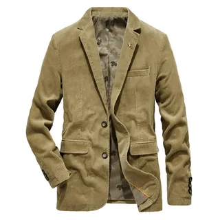 Sawmew Sakko Herren Regular Fit Cord Casual Blazer Sakko Herren Hochzeitsanzug Herren Jackett Sakko Herren GroßE GrößEn für Freizeit Blazer Sportsakko