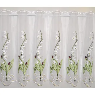 Stickereien Plauen Maiglöckchen Stangendurchzug 95 x 30 cm Transparent 1 St