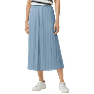 s.Oliver BLACK LABEL Midirock mit Falten und Gummibund blau 46