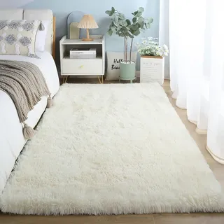 GOUSUN Kinder Teppich 230 x 400 cm Umweltfreundlich Und Schadstofffrei Teppich im Vintage-Stil Verschiedene Größen Und Designs für Kinderzimmer, cremefarben