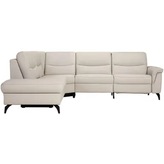 Himolla Komfortklass Ecksofa, Hellgrau, Metall, Echtleder, Rindleder, 5-Sitzer, Ottomane links, L-Form, 280x249 cm, Blauer Engel, Goldenes M, Made in Germany, Emas, Typenauswahl, Lederauswahl, Stoffauswahl, planbar, Sitzqualitäten, seitenverkehrt erhältlich, Hocker erhältlich, Wohnzimmer, Sofas & Couches, Wohnlandschaften, Ecksofas