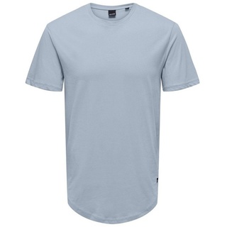 ONLY & SONS T-Shirt Langes Rundhals T-Shirt Kurzarm Shirt ONSMATT Stretch Basic (1-tlg) 3971 in Hellblau blau|schwarz XSARIZONAS