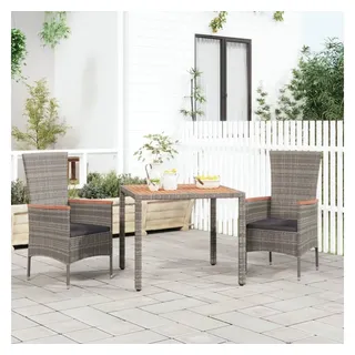 vidaXL Gartentisch 90 x 75 x 90 cm Grau