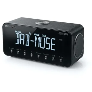 MUSE M-196 DBT Radiowecker mit DAB+/FM, Bluetooth, NFC & Dual-Alarm | Modernes Design mit Display, DAB+/FM PLL-Radio & zwei Weckzeiten – kompakter Bluetooth-Radiowecker für Schlafzimmer