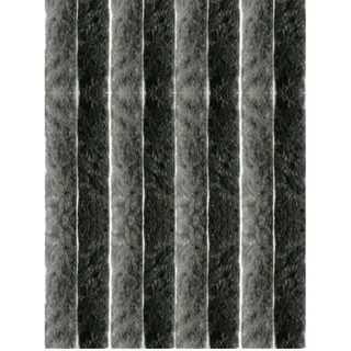 Arsvita Türvorhang Flauschvorhang inkl. Befestigungsschiene (1 St), Ösen, verdunkelnd, Flauschvorhang 160x220 cm in Unistreifen weiß schwarz 160 cm x 200 cm