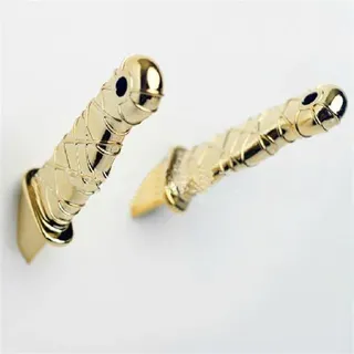 Gadget Master Ninja Messer Magnete, gold, 2er-Set, ABS Kunststoff, Kühlschrankmagnete