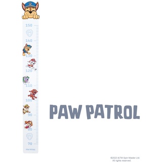 roba Messlatte für Kinder Paw Patrol - Skala von 70 cm bis 150 cm für Mädchen & Jungen - Kindermesslatte für Kinderzimmer - Holz weiß/blau...