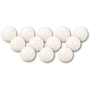 Geschenkestadl 12 x Dekokugel in Weiss Rosenkugel ca. Ø 4 cm Kugel Edelstahl Garten Weihnachten