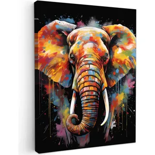 onlywow Elefant Leinwand 60x80 cm