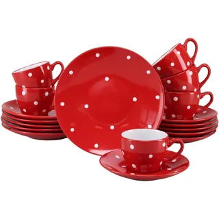 CreaTable Polka Dots Kaffeeservice 18-tlg. bunt