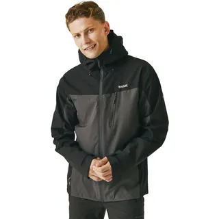 Regatta Herren Birchdale Waterproof Breathable Isotex Hi-tech Jacket Jacke, Aschgrau / Schwarz, 48 EU
