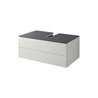 Waschplatz SHAPE grau weiß Hochglanz B/H/T: ca. 80x33x47 cm