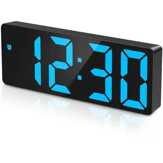 ORIA Digital Wecker, Digitaluhr Batteriebetrieben Großen Zahlen Funkwecker | Wecker Nachttisch Tischuhr Digitaluhr Modern LED Display, Temperaturanzeige, Datum,3 Helligkeitsdimmer, Snooze, 12/24 Std