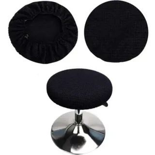 Runde Hockerüberzüge (2er-set, Schwarz), Passend Für Hocker Mit 28–40 Cm Durchmesser, Für Bars Und Cafés. Diese Elastischen, Runden Hockerüberzüge Sind Waschbar, Pflegeleicht, Weich Und Strapazierfähi
