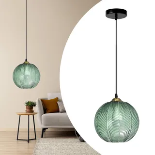 pendelleuchte,hängeleuchten & pendelleuchten Mit grünem Glas Lampenschirm lampe hängend im Wohnzimmer esstisch rund pendant light Kronleuchter grünes Glas für Frühstücksbar Ecke Küche Insel ( 1Pcs)