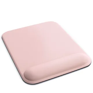 CSL - Office Mauspad mit Gelkissen - Handgelenkauflage - Handgelenkpolster Handauflage - Gelpolster - mit Gel - Silikon Unterseite - Textiloberfläche mit Mikrofaser D: Rosa