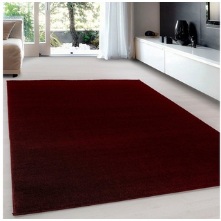 Teppich ATA, Ayyildiz Teppiche, rechteckig, Höhe: 10 mm, Kurzflor, uni, große Farbauswahl, robust, auch als Läufer und in rund rot 60 cm x 100 cm x 10 mm
