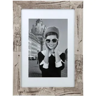 IDEAL TREND Hollywood Holz Bilderrahmen Foto Rahmen Family Picture Frames: Farbe: Grau | Format: 13x18